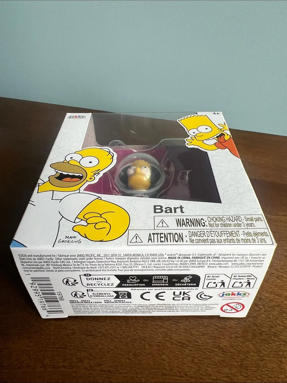 The Simpsons Bart Figure in White Space Suit - Jakks